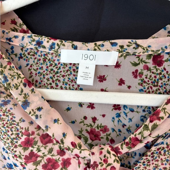 1901 Multicolor Pink Floral Lined Dress Women’s Medium New with Tags - Picture 3 of 7